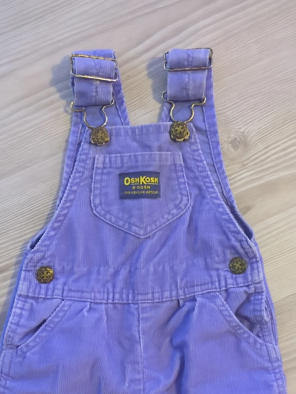 Vintage OshKosh B'gosh Purple Corduroy Overalls 18 Months USA Vestback Toddler